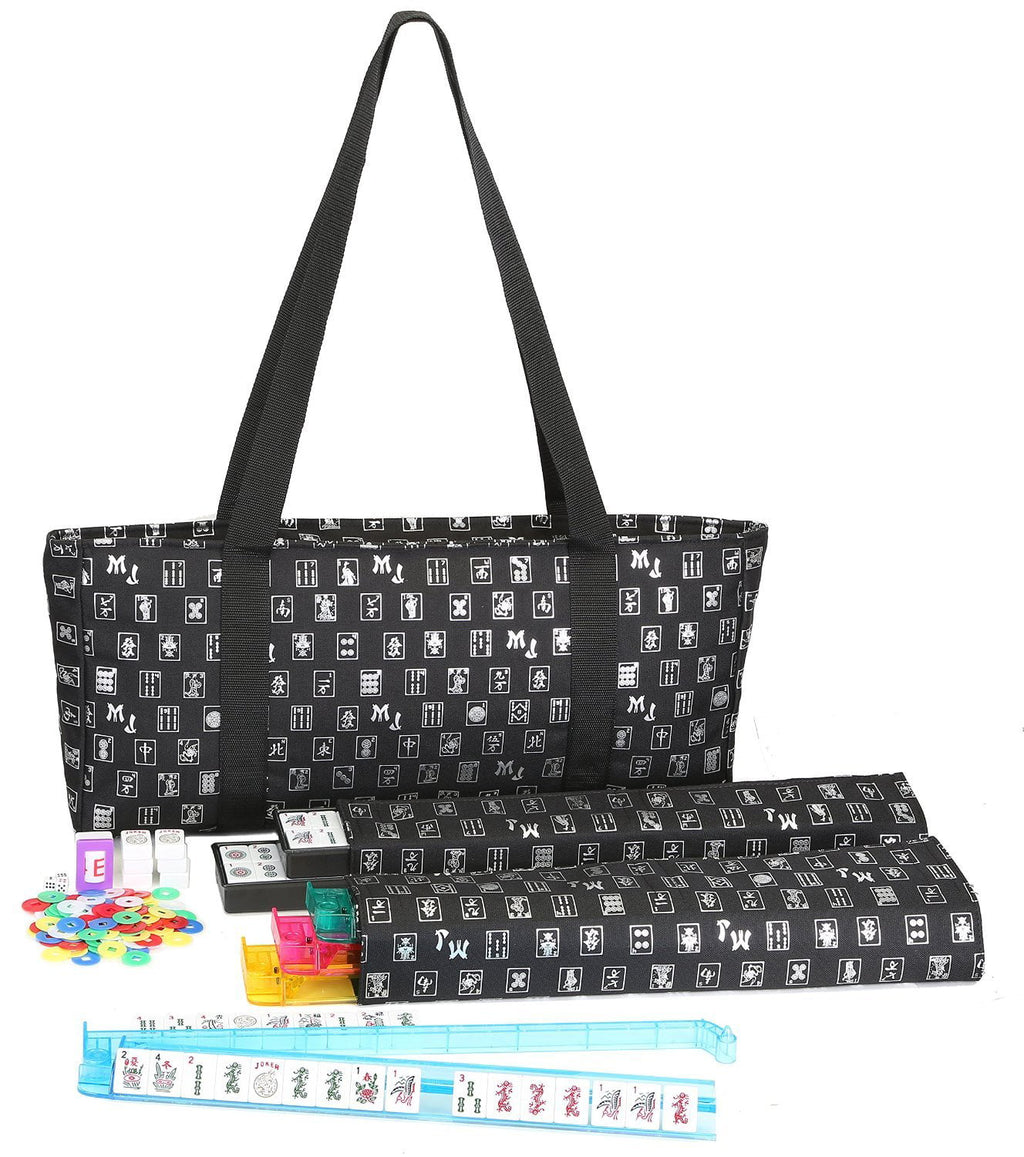 included) matching Soft Mah MJ bonus Jongg wraps Case, Designer Black not (Replacement Logo Direct Replacement Case racks tiles, a Soft Only trays, and two - Silver includes and & pushers bag,