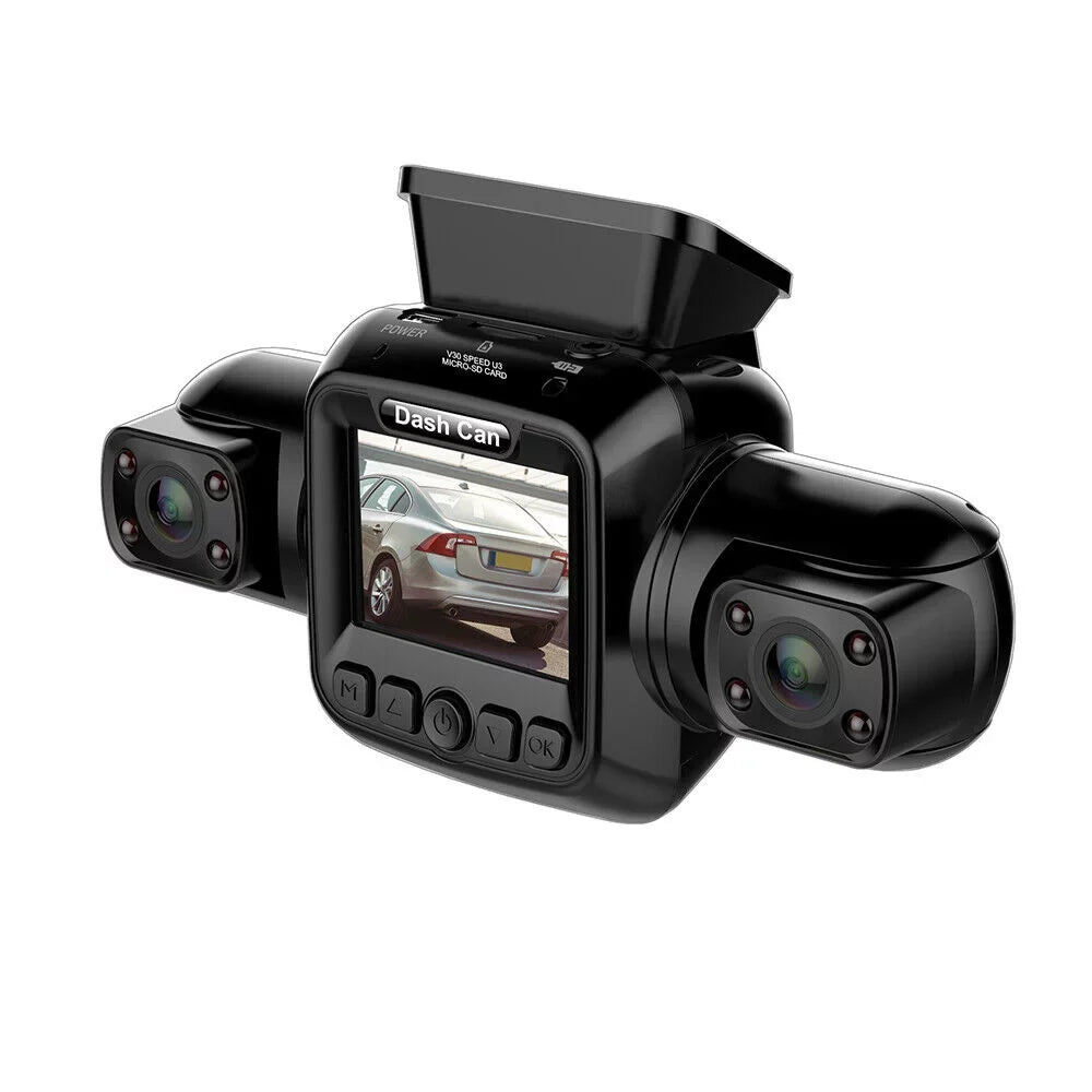 Dash and Left, Front, HD Inside, Cameras Vision Front Cam 360°Panoramic Car and Recorder Driving Right Rear, Rear Channel Night 4