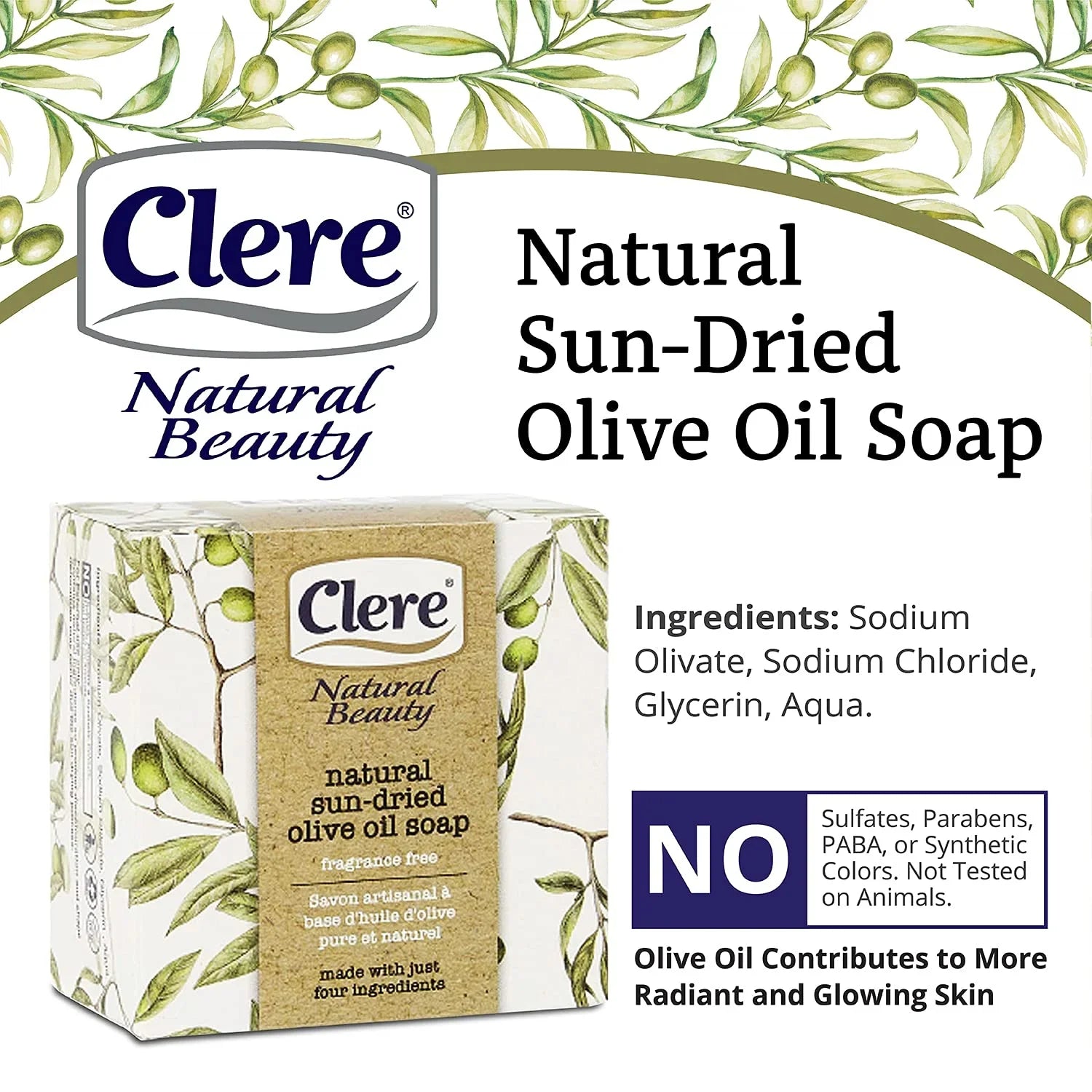 Oil With Pack 3 Olive Grams Handmade Natural – Bar Ingredients - & 100% 200 Gentle Of Soap Natural Fragrance-Free,