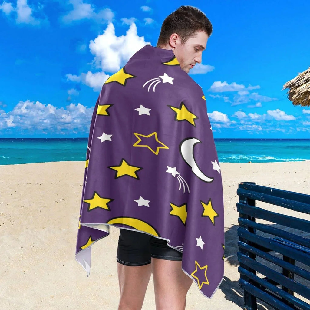Travel Swimming for Beach Stars Towel Camping Holiday（419） Towels Dry - Super Absorbent - Oversized Moon Bestwell Towel Lightweight Quick and Compact