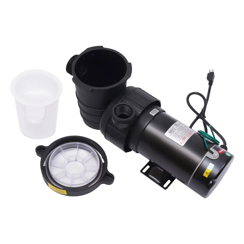 W 1.5HP Pump Ground 1100 92GPM Above Swimming 3450rpm SPA Pool Filter w/Strainer