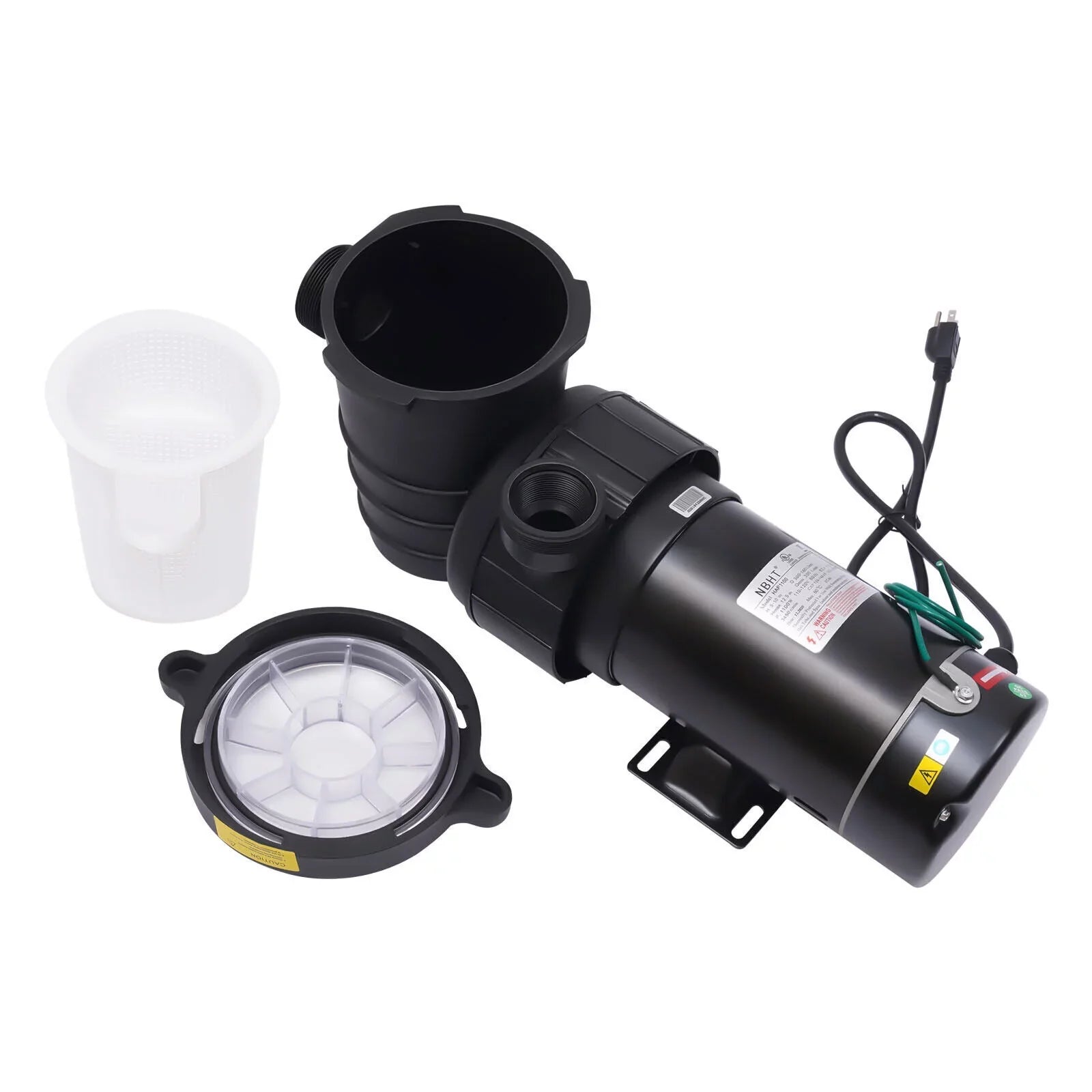 W 1.5HP Pump Ground 1100 92GPM Above Swimming 3450rpm SPA Pool Filter w/Strainer
