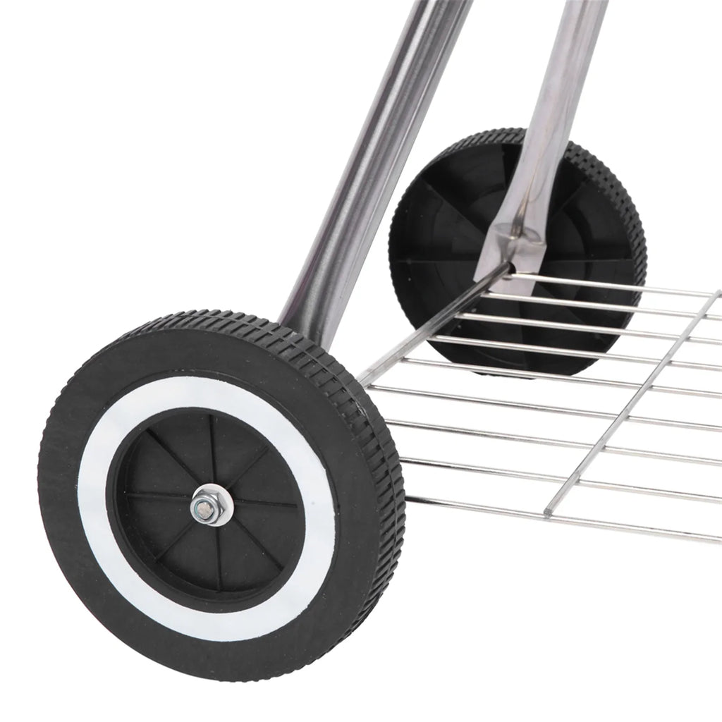 Charcoal on Storage Grill Area, Grill Steel w/ Cooking Wheels, Grill Camping inch with Grate 18 exterior BBQ