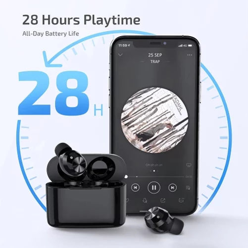 Moto Stereo w for (2020) Razr Edge NABI Headphones Mic E TWS 5G, One Motorola 10.1" Charging Wireless XD (2020), (2021) Earbuds Case - (2019), Nokia HD8, - 3.1, Earphones 7.1 DreamTab Z5A True