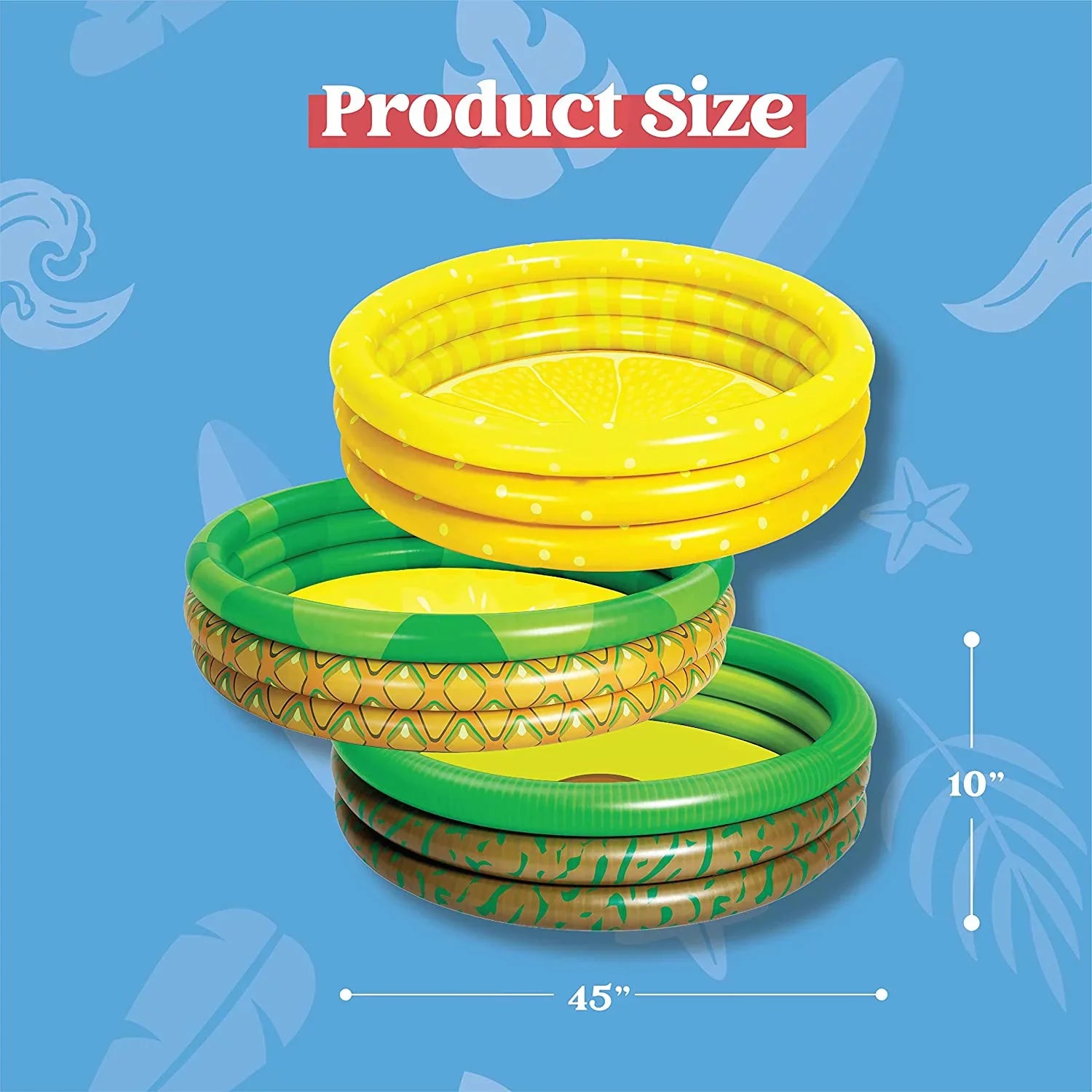Pool 45 Ball Pit 10 Summer Kiddie Swimming Pools Lemon Avocado Pineapple Fun Set Inflatable Inflatable X Pool Baby for Packs Kiddie Pool Pool Kids liquid 3