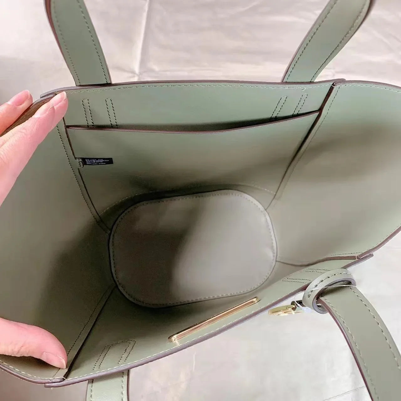 In 35F1Gpat1S Portia Michael Bags Kors Army Green Small Tote