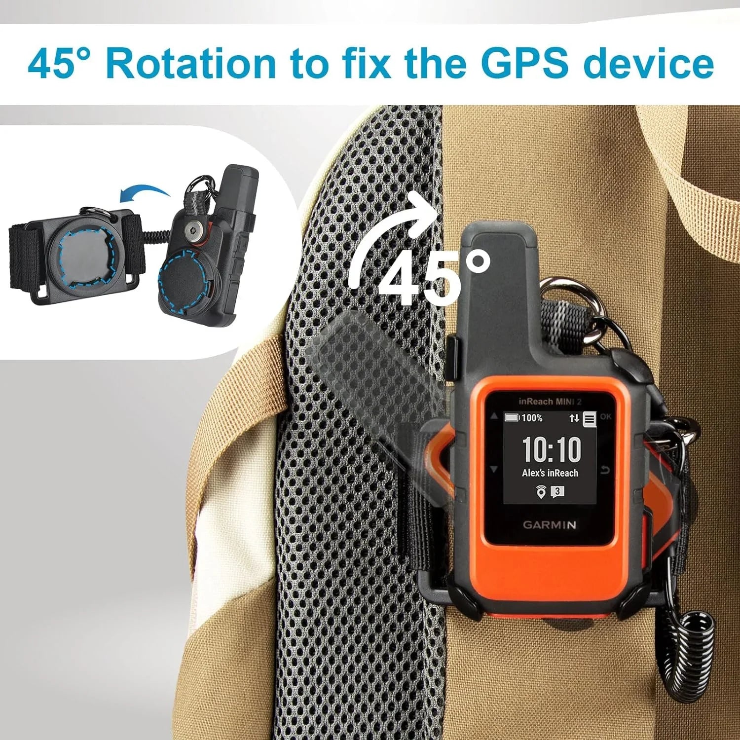 inReach Mini Mini & for Backpack for 2, Tether Backpack Holder Garmin Handheld Tether GPS Mount Garmin