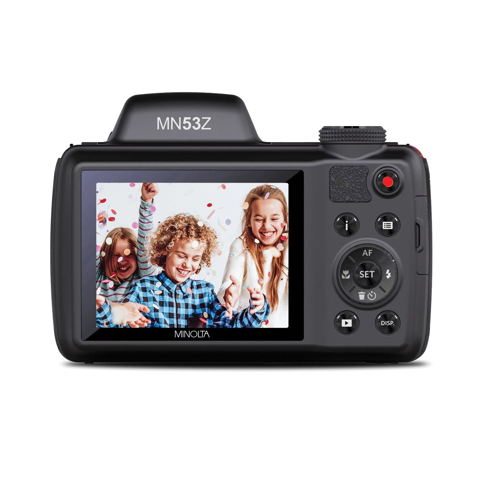 Camera Card Zoom, with Mega & Optical 16 16GB HD Pixel SD Digital 1080p Shot Pro Red) 53x Minolta (MN53Z Full HD Video
