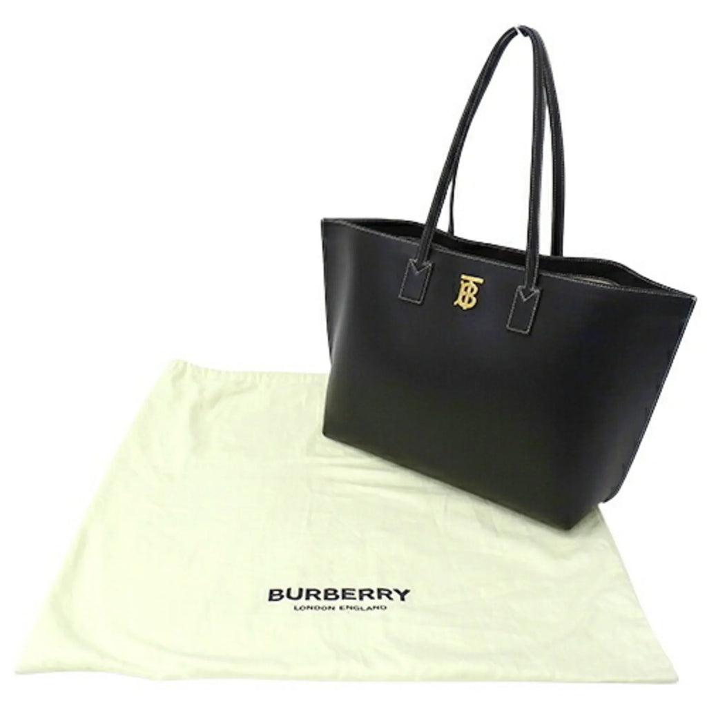 Pre-Owned shoulder Burberry tote black BURBERRY (Good) ladies bag 8052726 leather