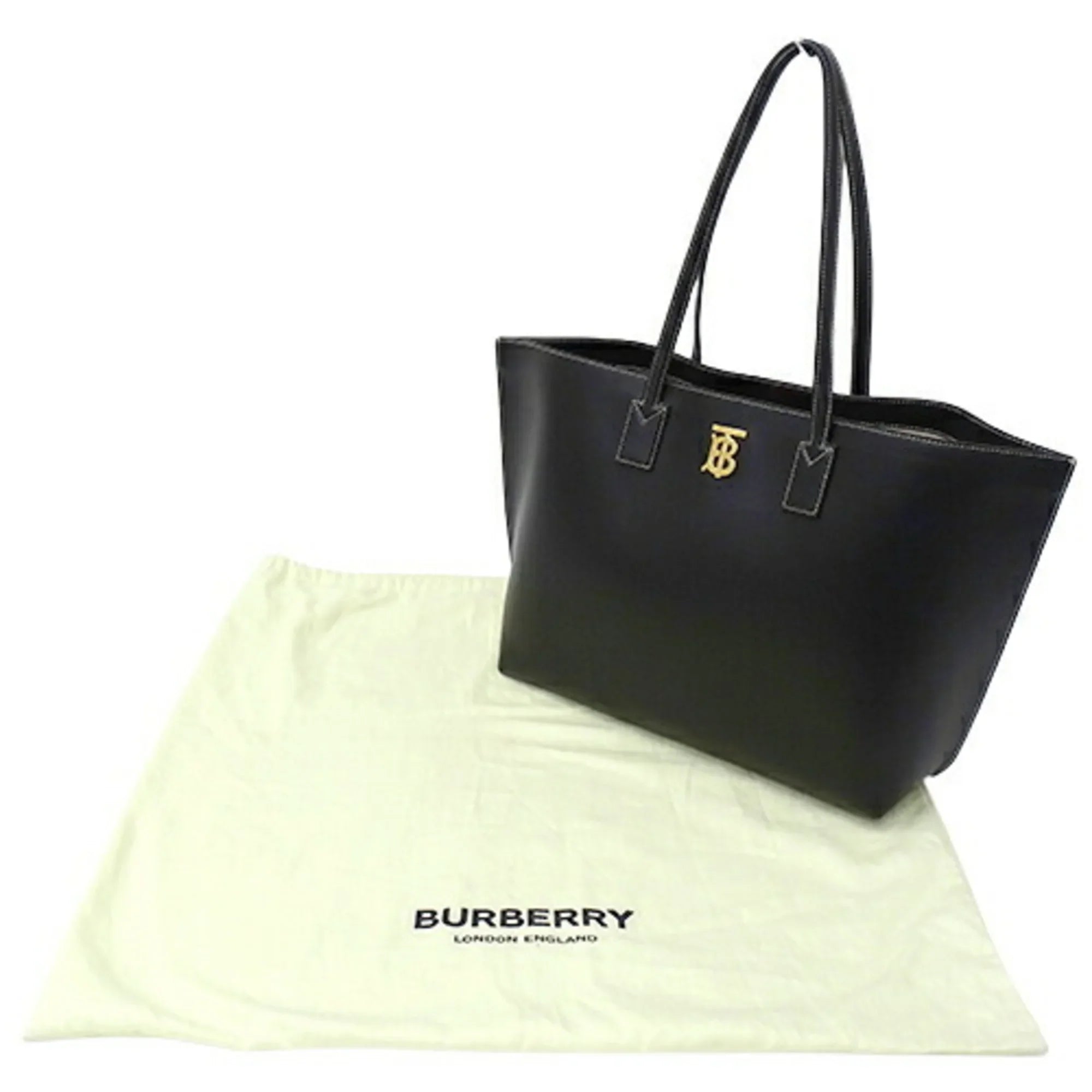 Pre-Owned shoulder Burberry tote black BURBERRY (Good) ladies bag 8052726 leather