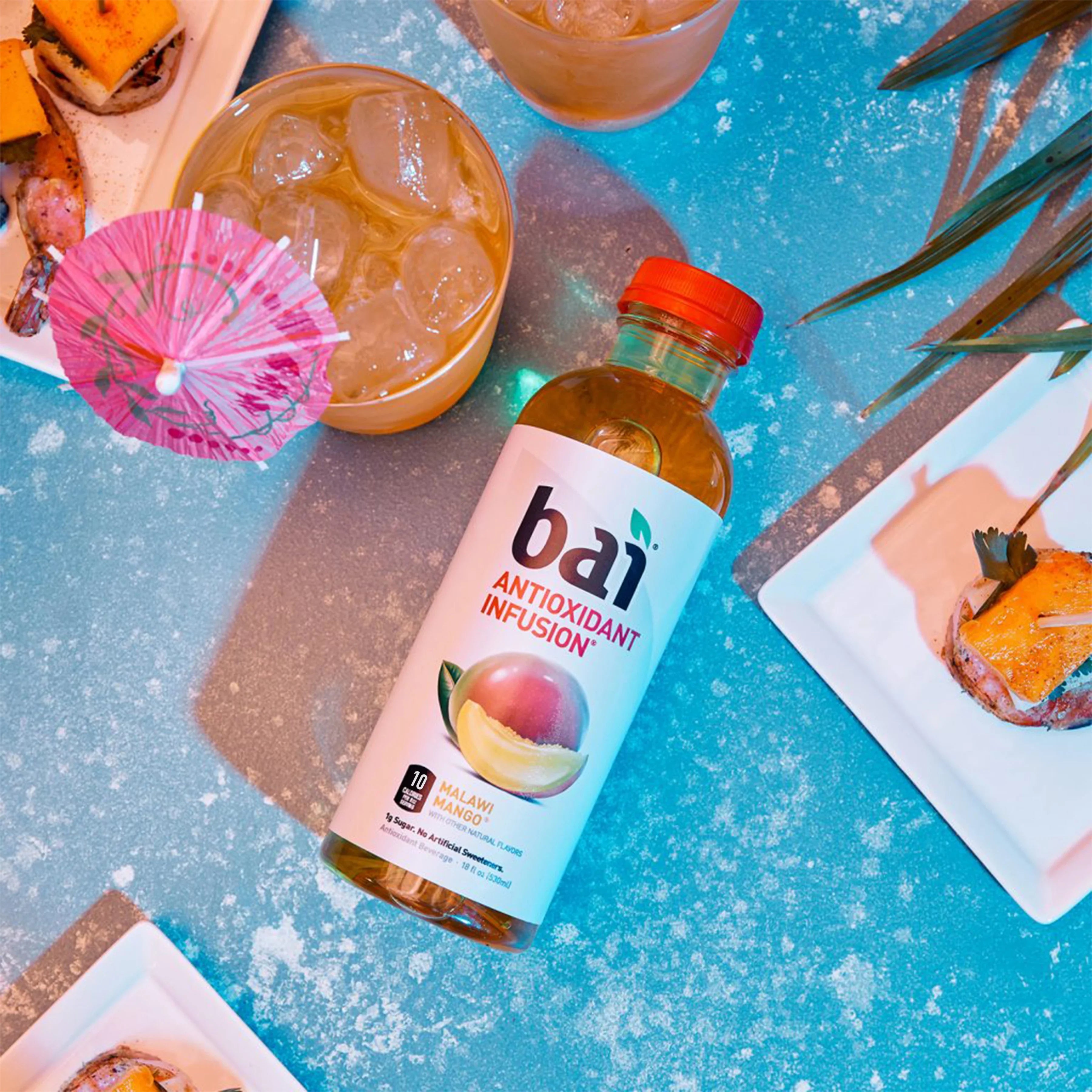 Pack Antioxidant Bai Oz, Bottles Drink, Infused Fl Gluten-Free, 12 Malawi Mango, 18