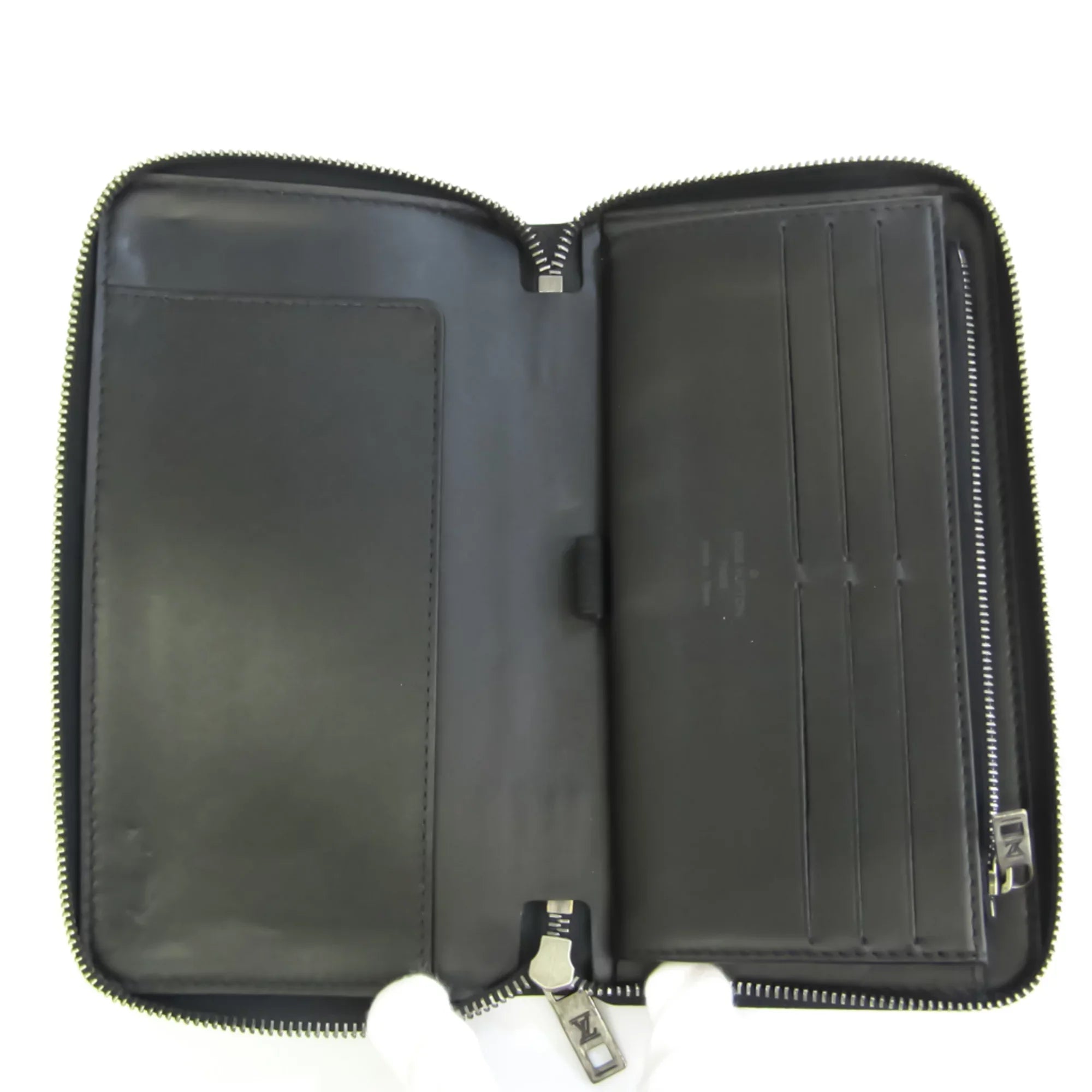 (Good) Zippy Organizer Wallet Utah Leather (bi-fold) M97026 Pre-Owned Basalt Men's Long
