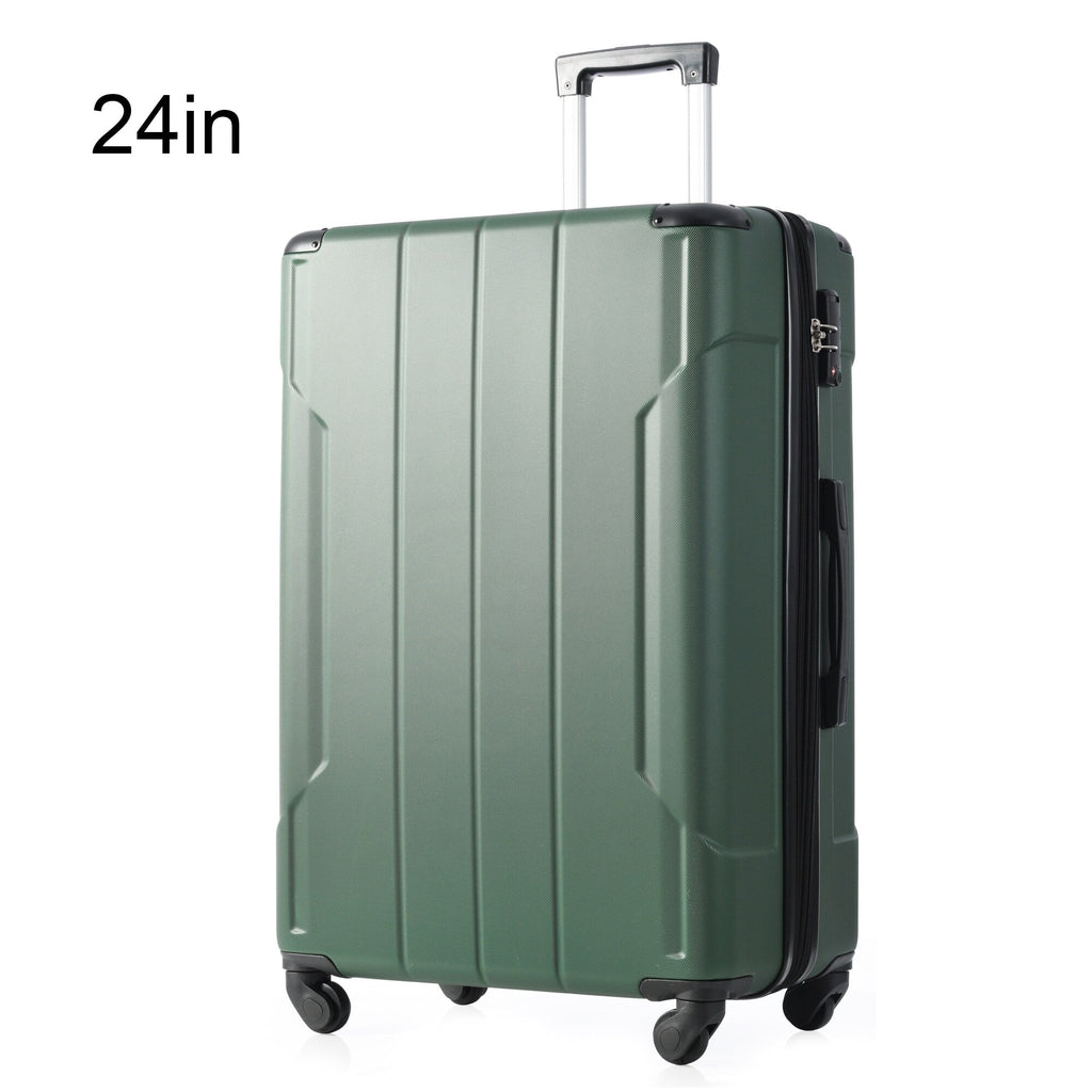 Expandable 24'' Hardshell Carry ABS Luggage TSA with Lock On Suitcase