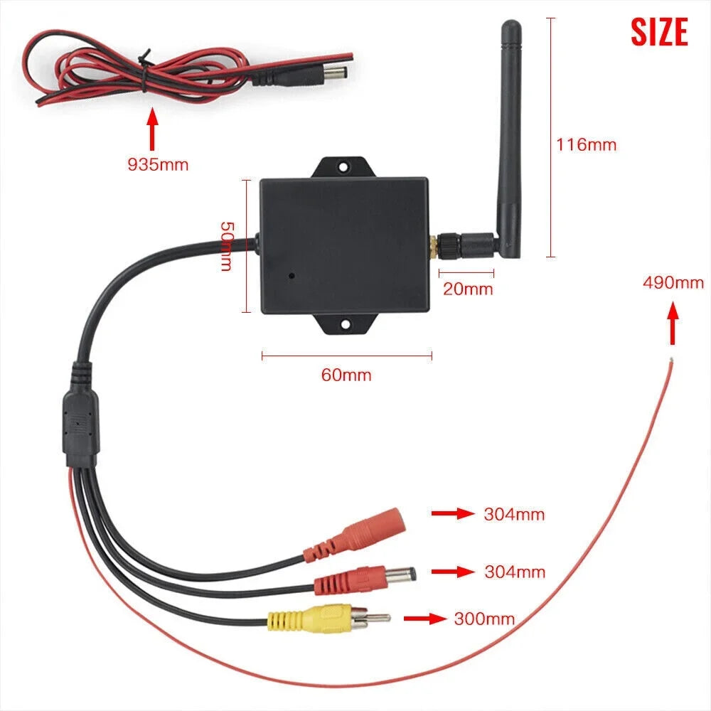 '- Stable Camera to Ideal Reversing Camera Wifi Transmitter - Range for 50m Wireless Signal, Car View Easy Module AV Rear