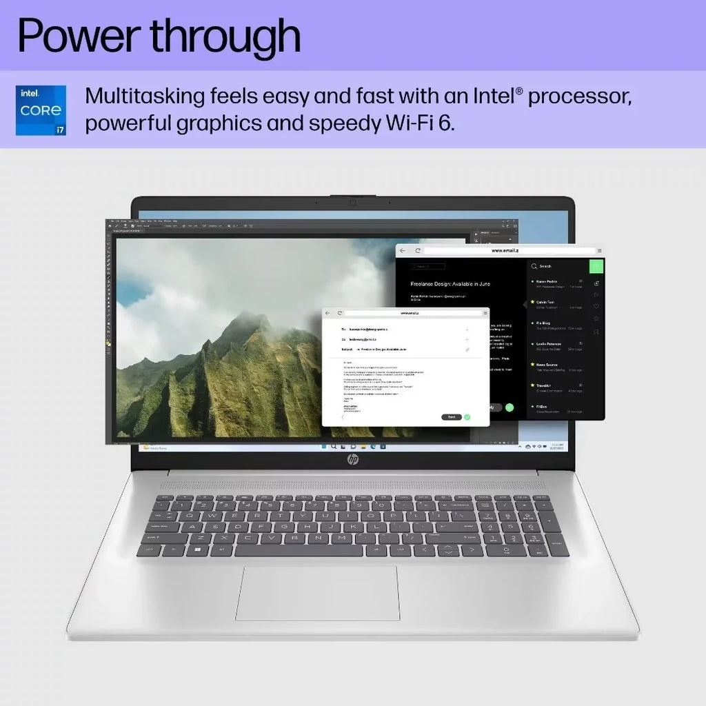 17.3" Core Backlit Laptop, Win11 i7-1355U, SSD, HD 32GB Home HP Keyboard, Touchscreen RAM, 1TB