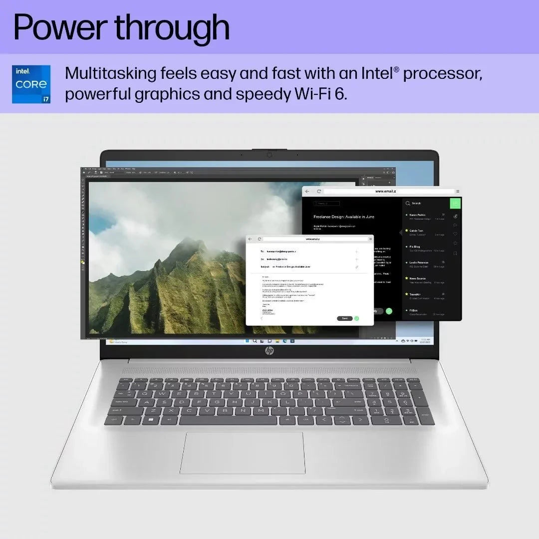 17.3" Core Backlit Laptop, Win11 i7-1355U, SSD, HD 32GB Home HP Keyboard, Touchscreen RAM, 1TB