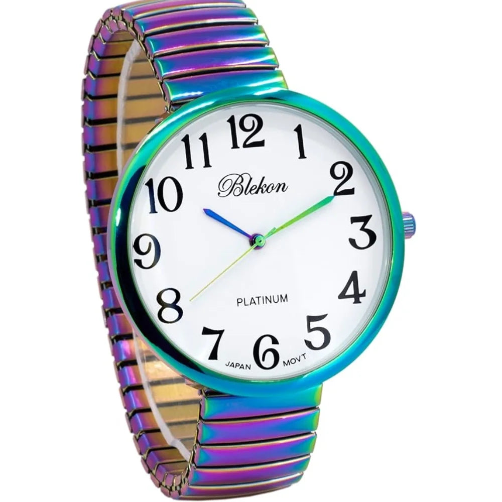 Fashion Band Blekon Large Face Movement Super Collections New PC21J Stretch Japanese Watch
