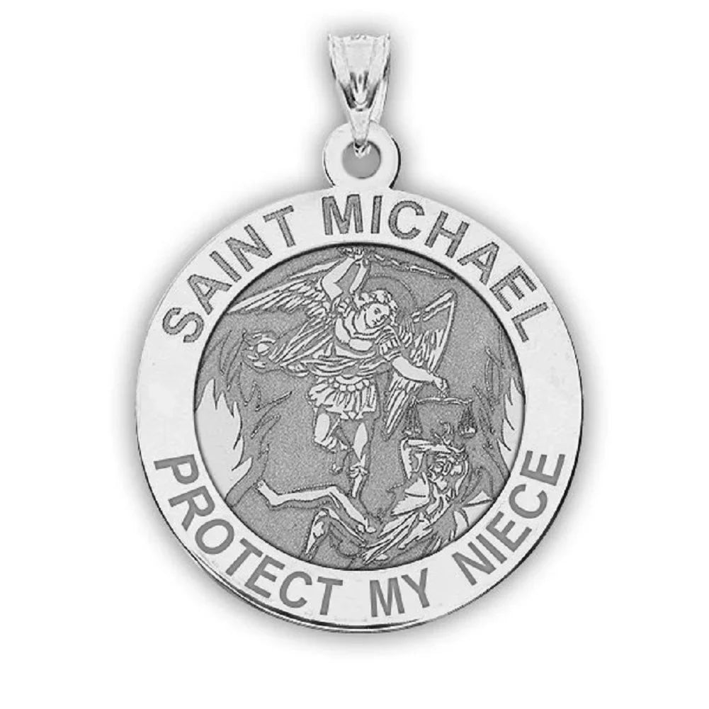 Dime, dimension Solid of Yellow Saint Michael - 2/3 Niece My Gold - - Medal 14K Picturesongold.Com Religious inch Protect