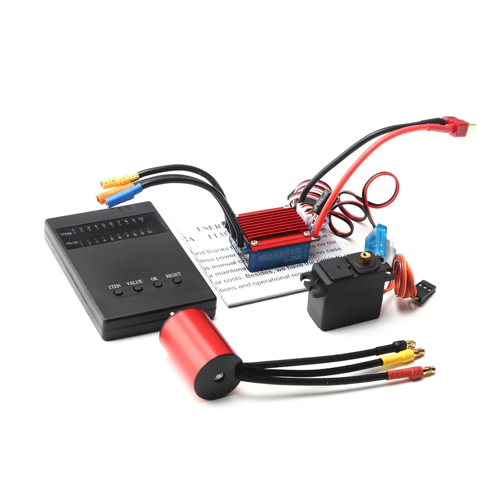 116 ESC S2435 2.2KG 25A RC Brushless Programming 4800KV Car 118 Controller for Servo Truck Motor Electric Speed Brushless 4P Sensorless