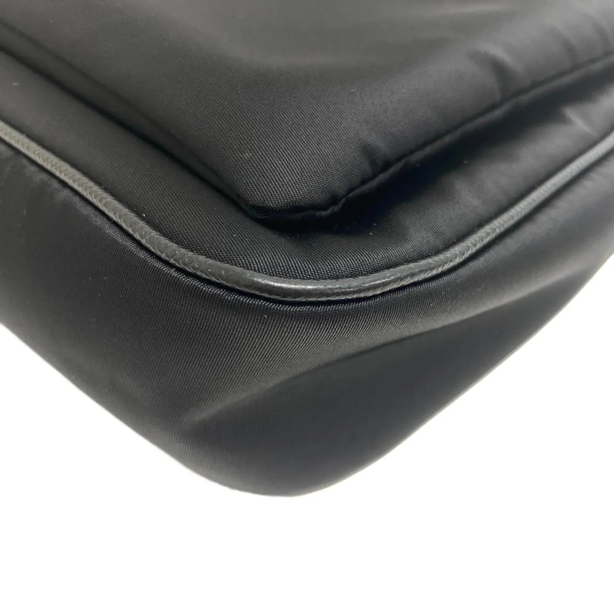 Shoulder (Good) Bag Tessuto Plate Black 1BH168 Women's PRADA Triangle Z0006302 Pre-Owned