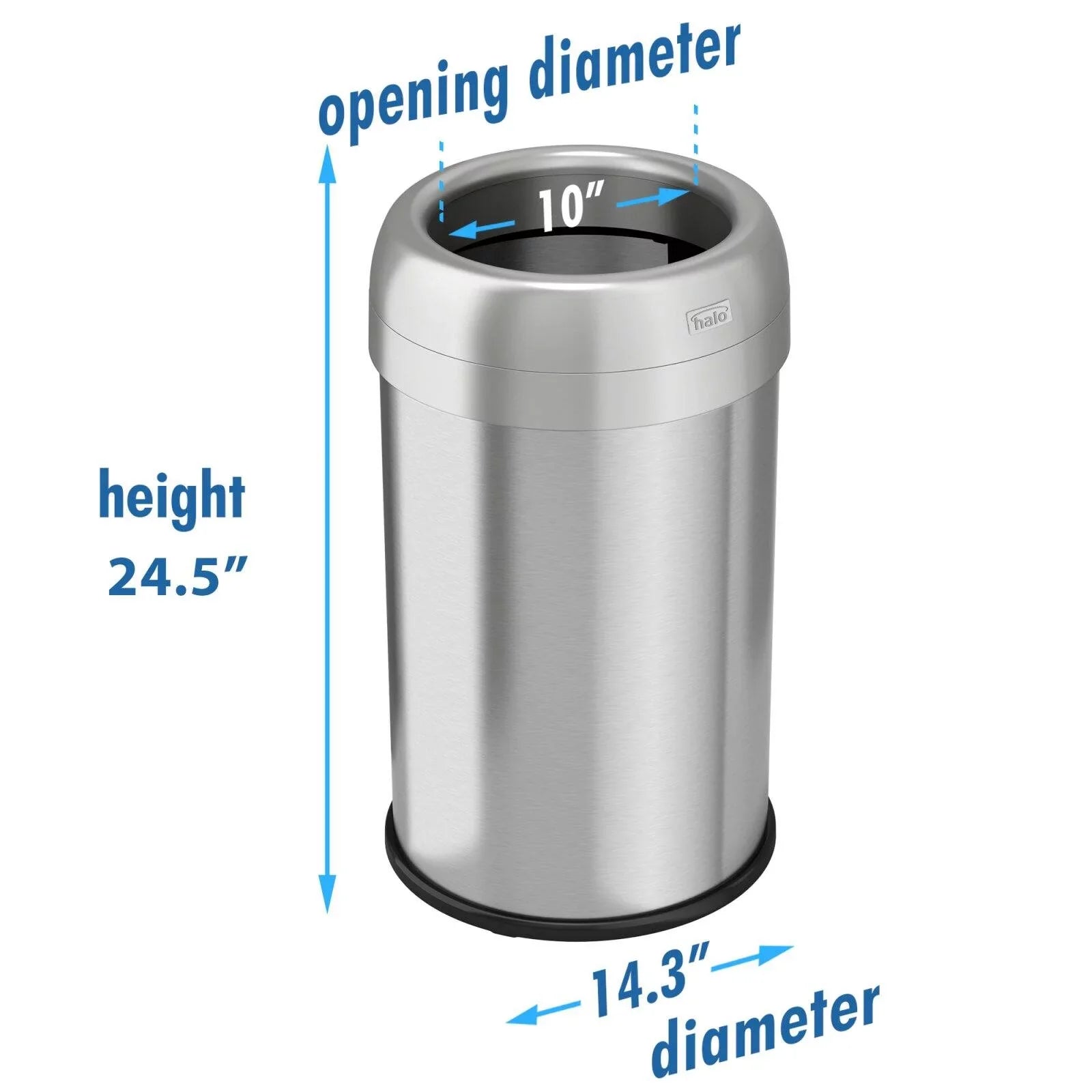 Gallon Steel Trash Dual halo 13 Stainless Deodorizer Can