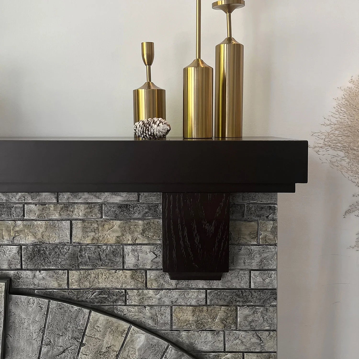 Infrared with Gray Freestanding, Mountain Stone 45" Mantel Cloud Fireplace Electric