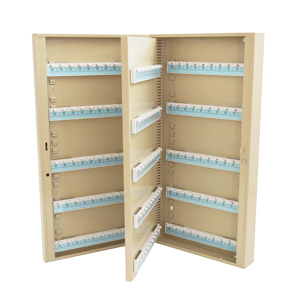 TECHTONGDA Key Lock Cabinet Cards 200 Key Storage Mount Wall Key Hooks Cabinet Organizer Box with