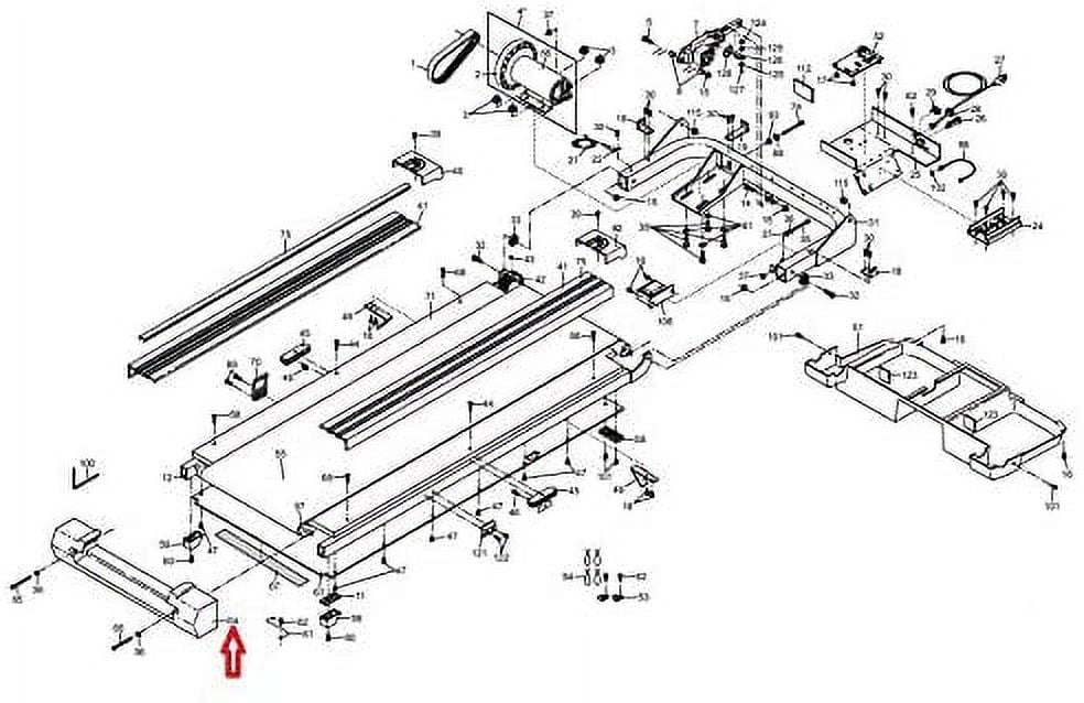 Weslo Image Roller Endcap 157004 Healthrider with 161702 Rear Treadmill Proform Works