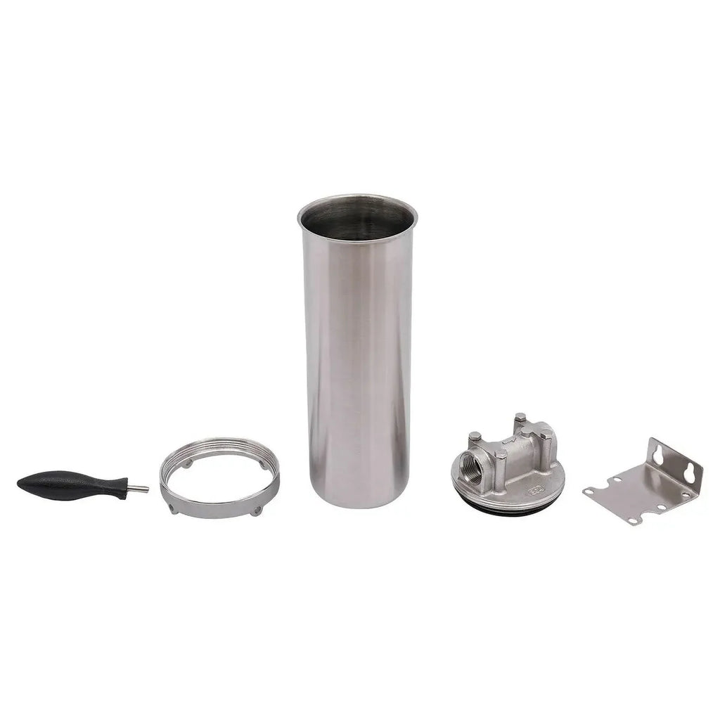 Steel 3/4" liquid Filter Housing thread outlet R inlet Stainless Cartridges 10" &