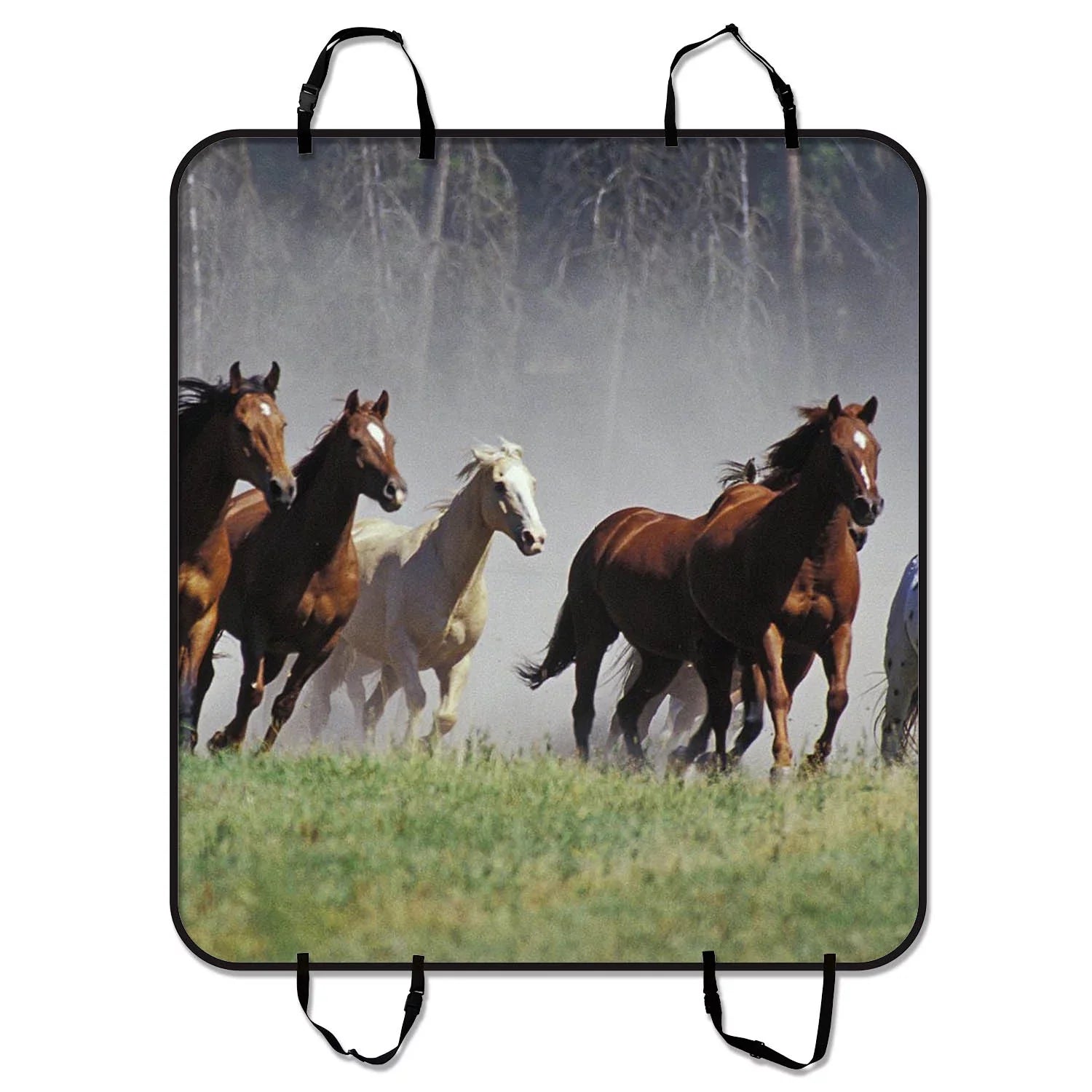 Dog inches Wild and Running For Trunk Cover Trucks Hammock SUV Pet Cargo Horses Mat Car 54x60 Seat Seat GCKG Mat Mat Car Cars