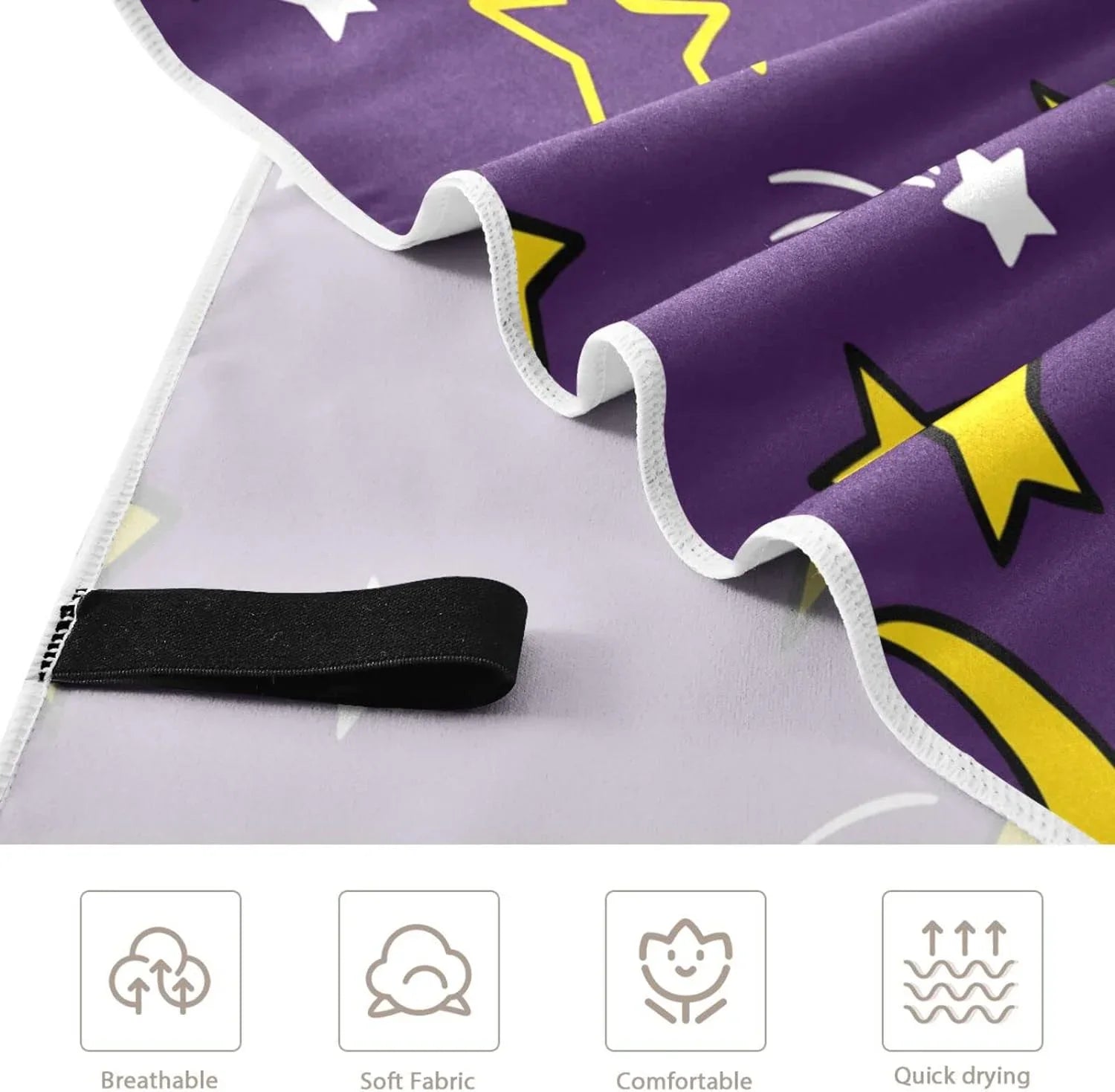 Travel Swimming for Beach Stars Towel Camping Holiday（419） Towels Dry - Super Absorbent - Oversized Moon Bestwell Towel Lightweight Quick and Compact