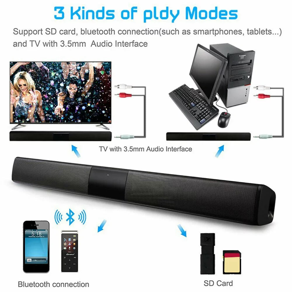 Bar Sound Bluetooth Sound & System TV Wireless Bar Wired 22 inch Speaker Sound Surround