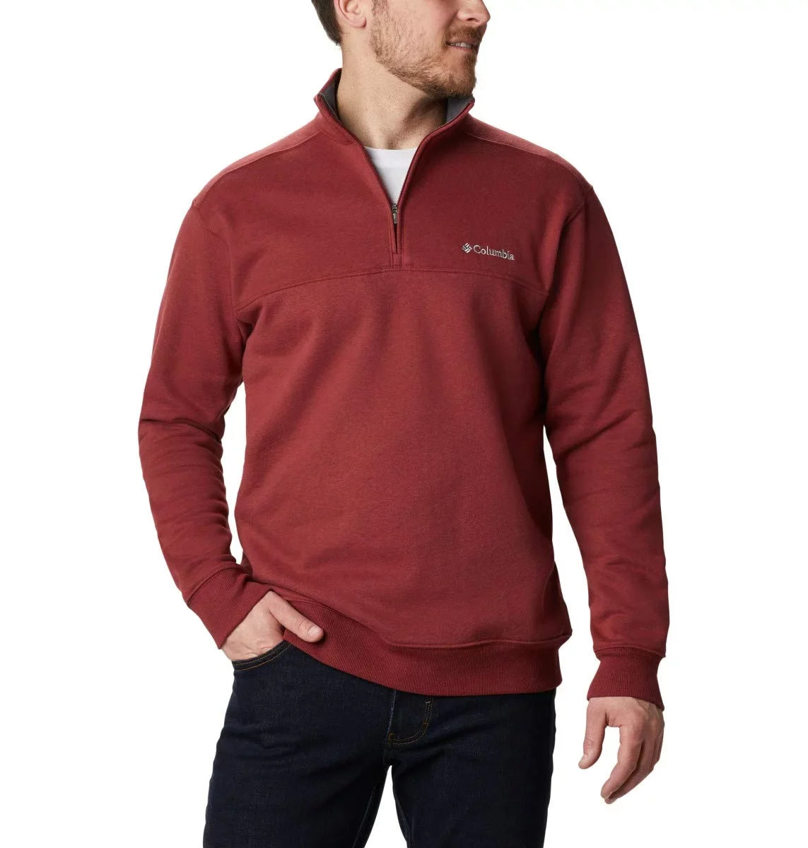 Hart Half Zip, Mountain II Men's Large Jasper, Columbia Red