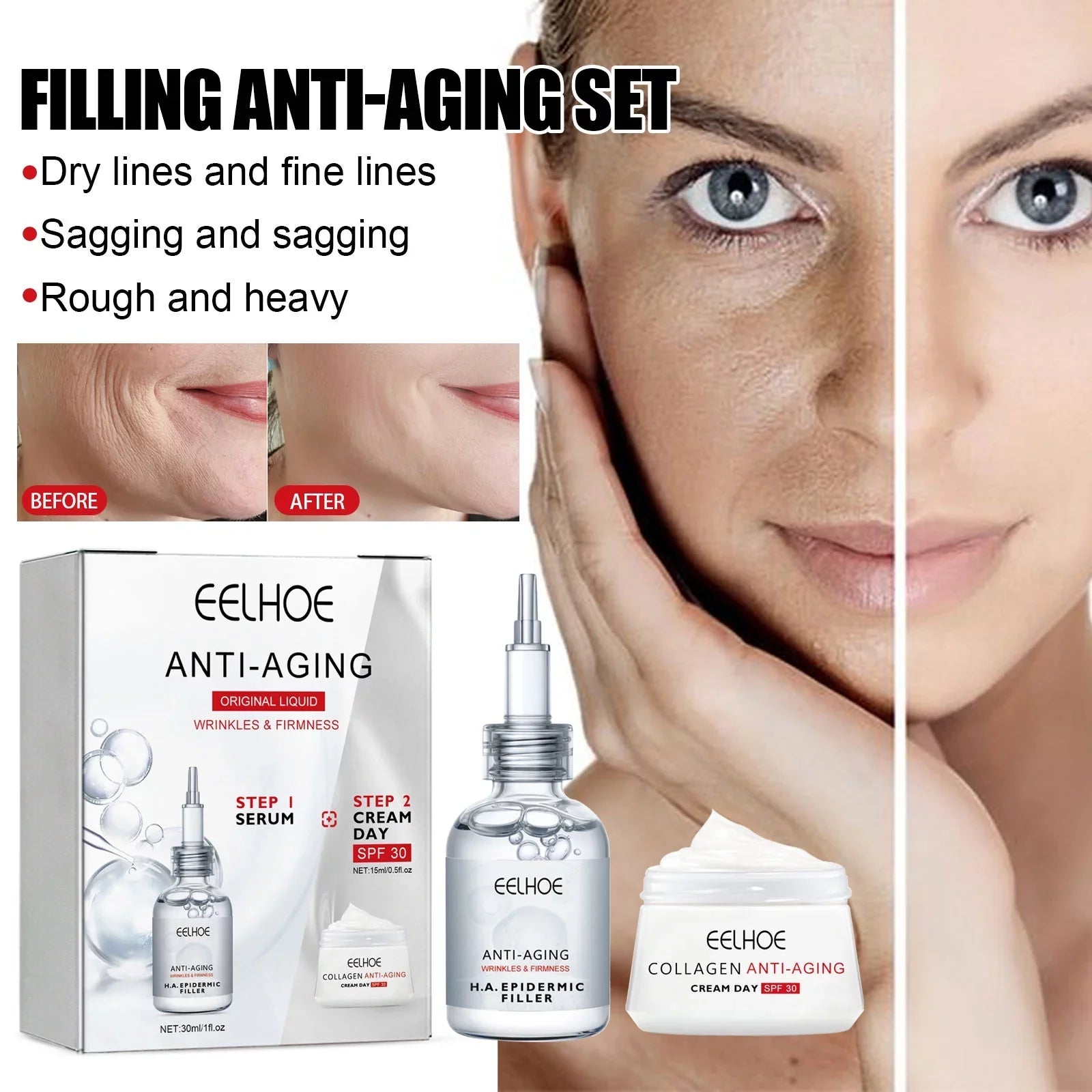 Moisturize Face Moisturize, Lines, Essence, Anti-wrinkle Oil Tea Filling Tighten Tender Aging, Cream Fine Skin, Yuxuan Tree Fade Suit, Resist 30ml, And