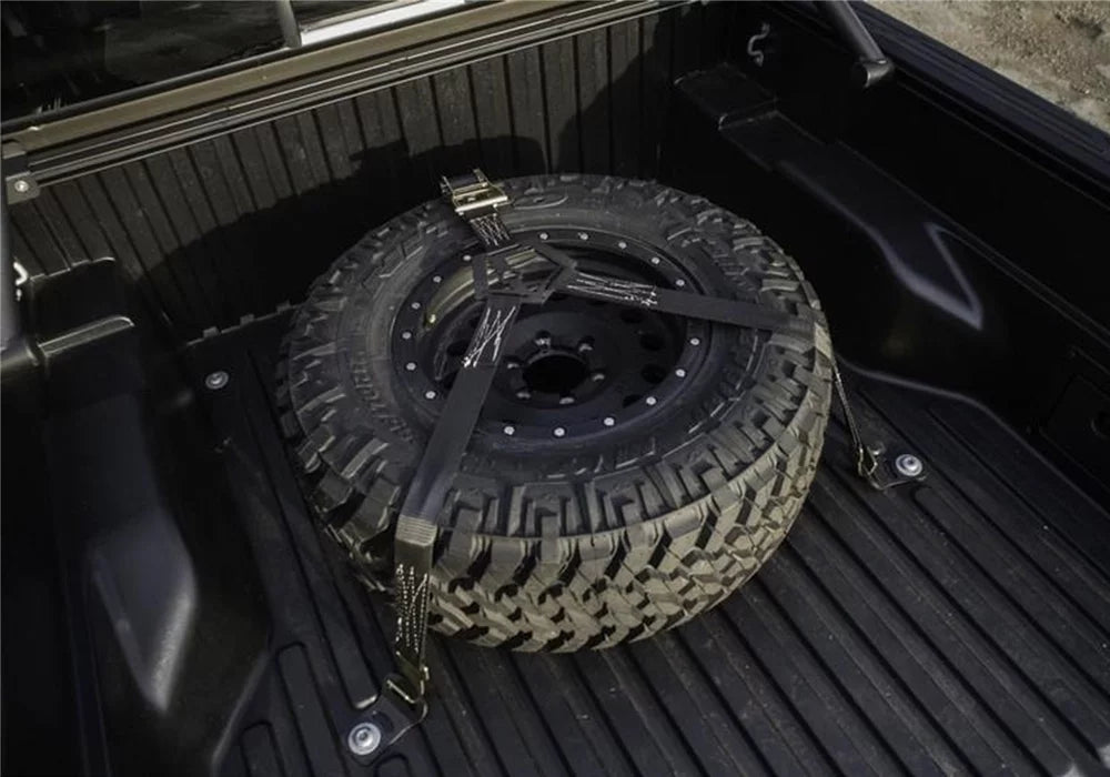 Carrier N-Fab Black | Black Bed Rapid Mounted | RealTruck | Strap Gloss Fit Bm1Tsbk Tire With Universal by Strap