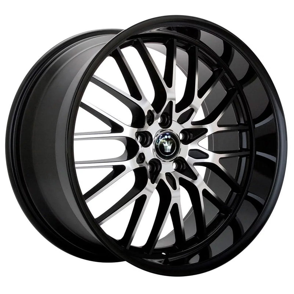 5x112 Wheel 17x8 With 16MB Face Konig Lace Black Gloss +45et Machined