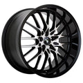 5x112 Wheel 17x8 With 16MB Face Konig Lace Black Gloss +45et Machined