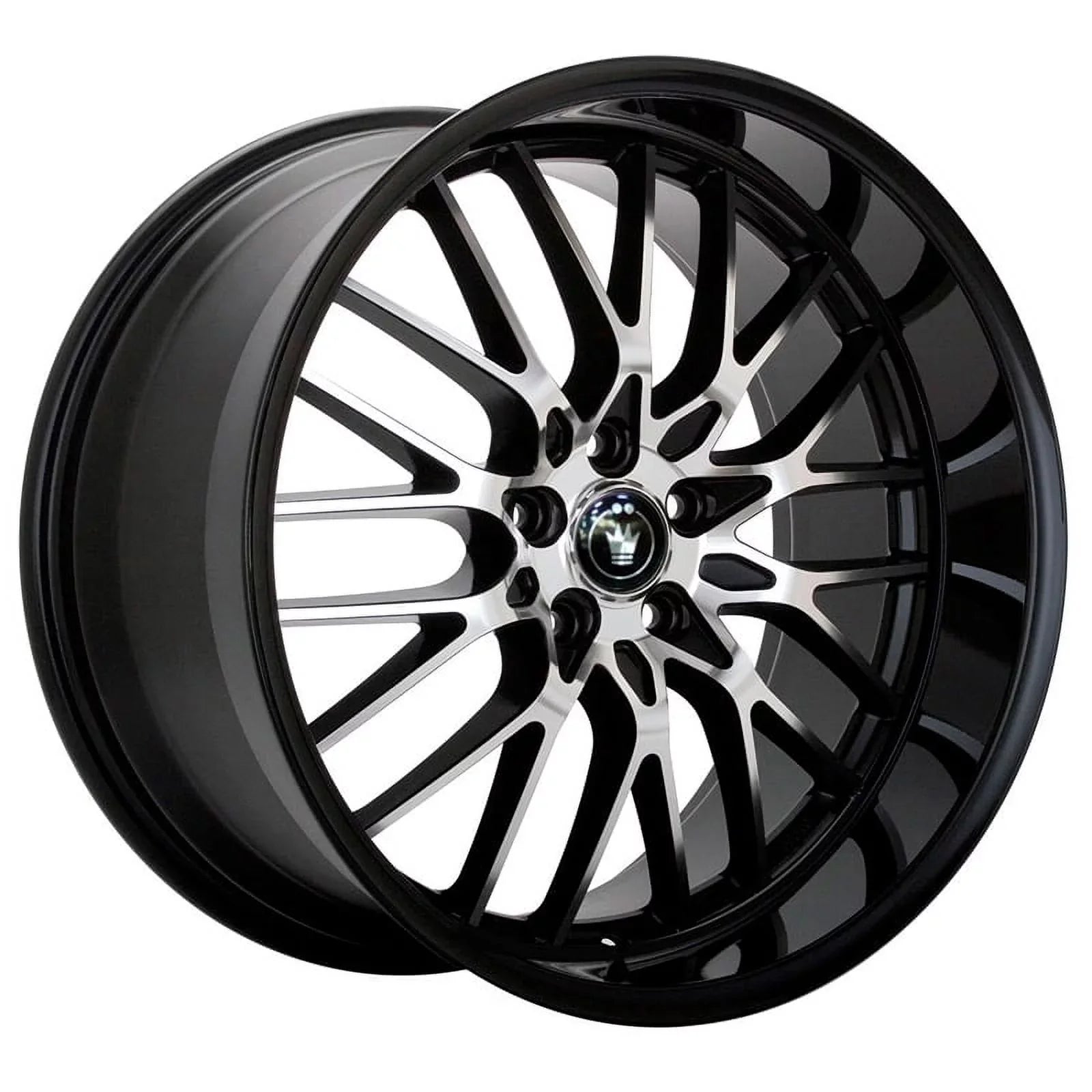 5x112 Wheel 17x8 With 16MB Face Konig Lace Black Gloss +45et Machined
