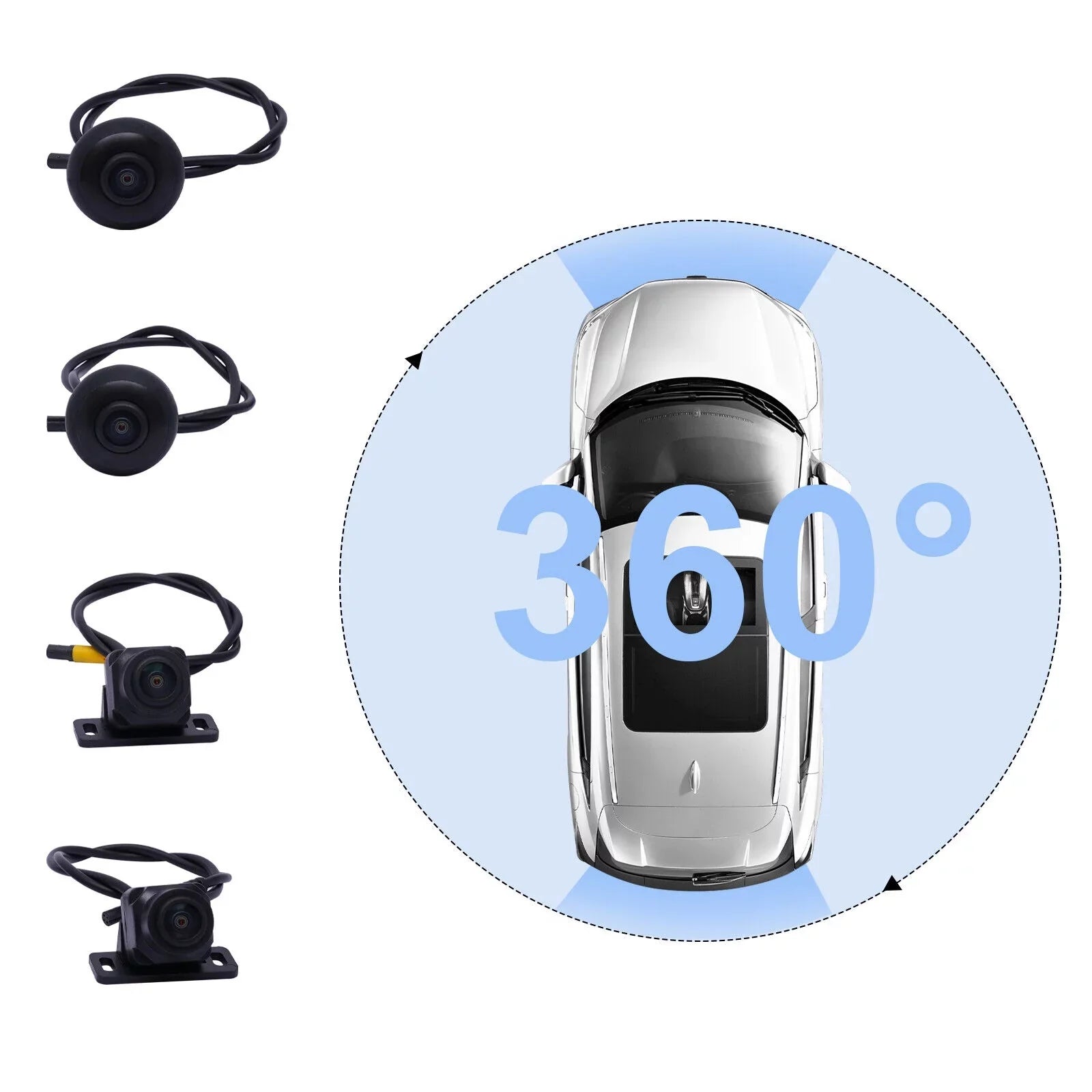 Miumaeov Panoramic 360° DVR Kits System View 1080P Seamless Recording Bird 4-camera Car