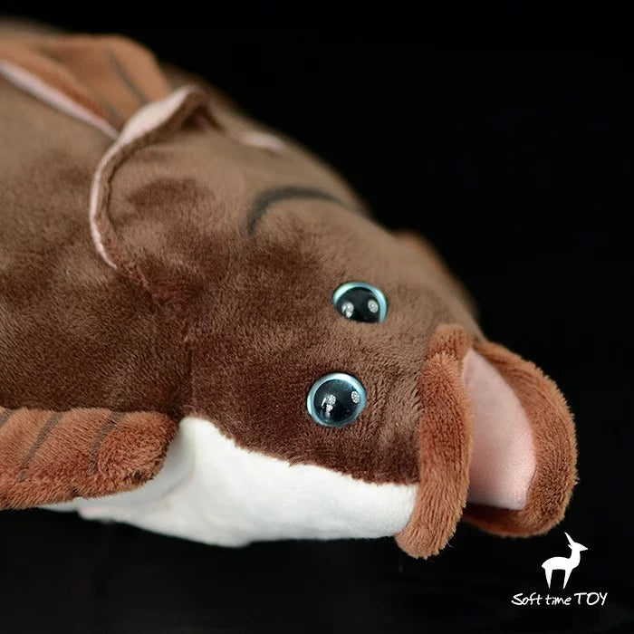 Gift Flounder Doll Kids Sea Animal Toy 40cm Brown Fish Soft Stuffed Ocean Plush