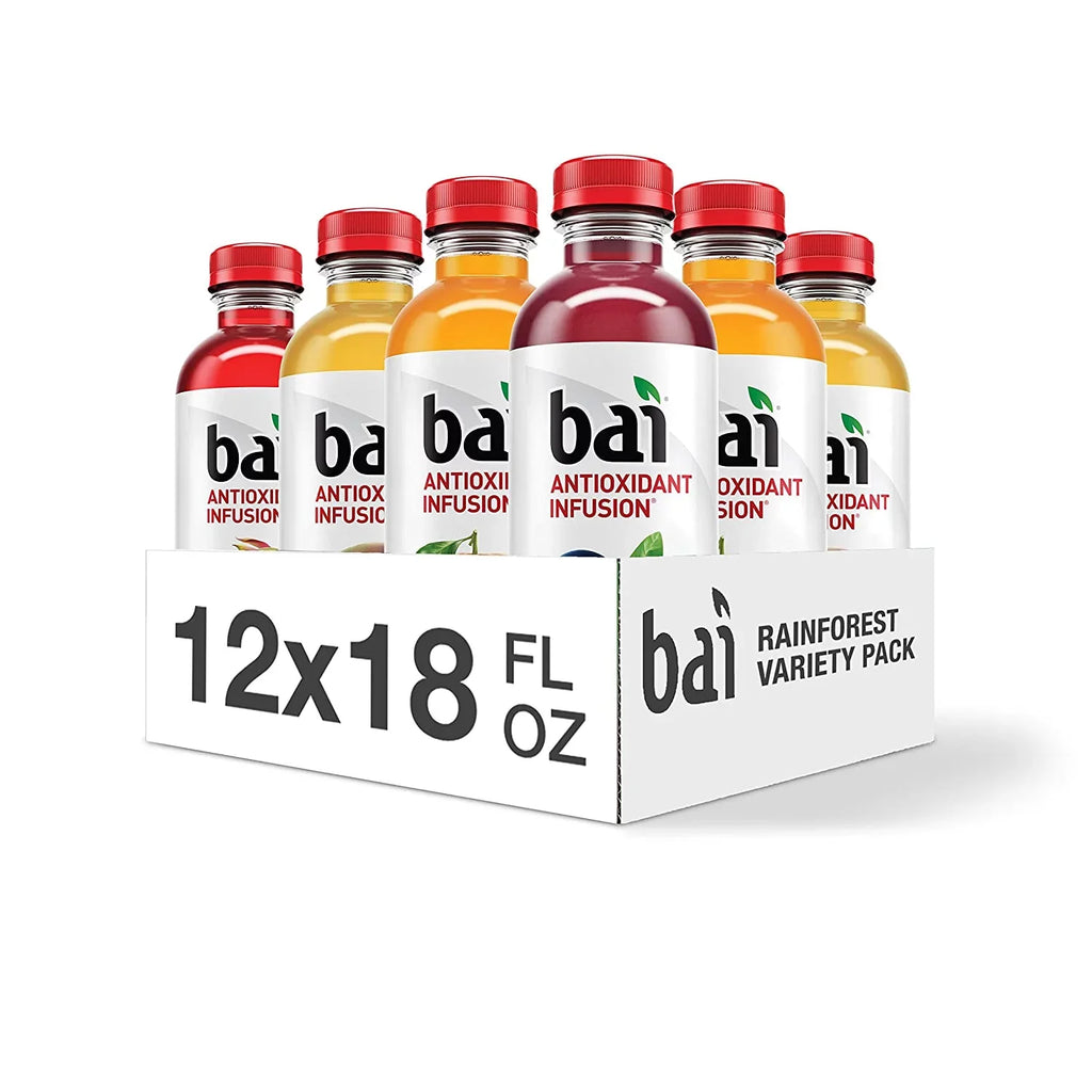 Sumatra Antioxidant Rica 12 Count, Blueberry, Ounce Flavored Bottles, liquid, Pack, Costa Dragonfruit Brasilia Malawi Drinks, Mango, 18 of 3 Fluid Bai Infused Clementine, Variety Each Rainforest