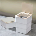 Can, Folding Mode Gallon Touchless Office, Can Kitchen, Aromatherapy Holdpeak Bathroom, with Garbage 18L/4.8 Trash White for Automatic