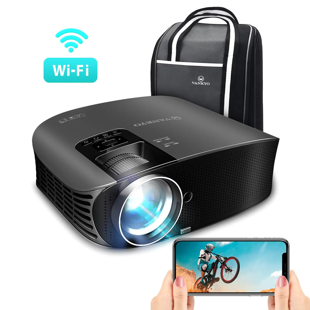 Leisure Portable Projector, Software VANKYO Movie, HD Projector, Built-in Office 510W connection Wireless with