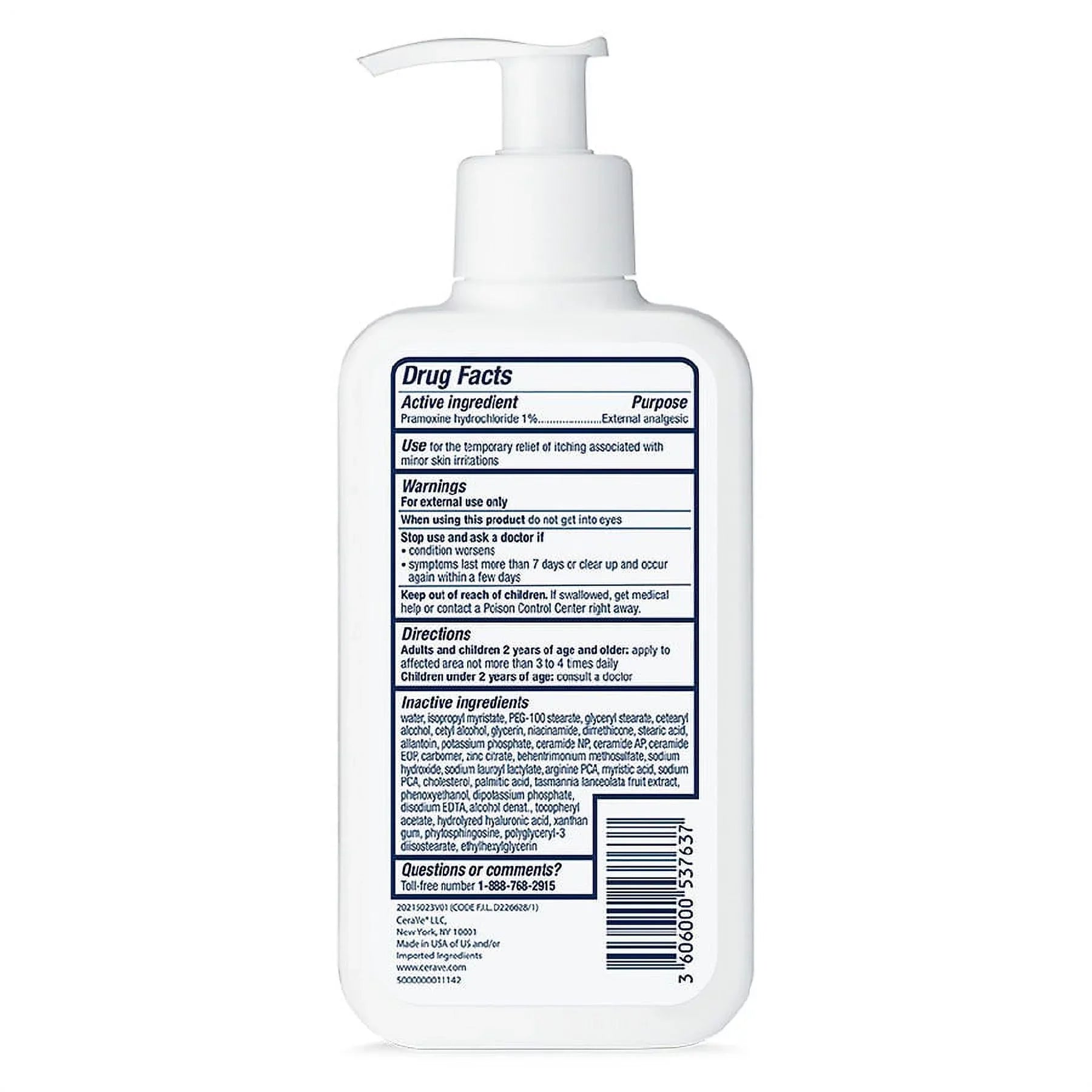 Itch Pramoxine Hydrochloride 8 with Lotion Moisturizing | CeraVe Relief Ounce