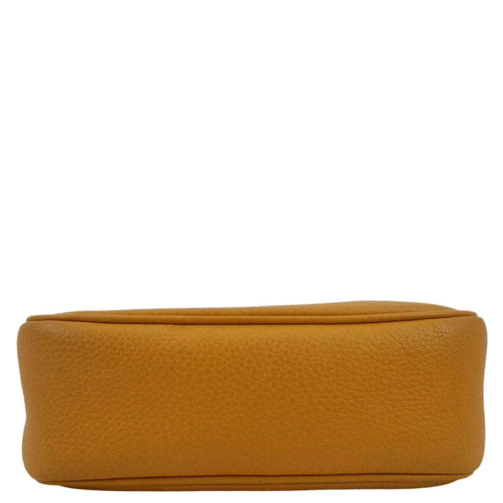 308364 Soho Pre-owned Orange Leather Bag Crossbody Camera Disco