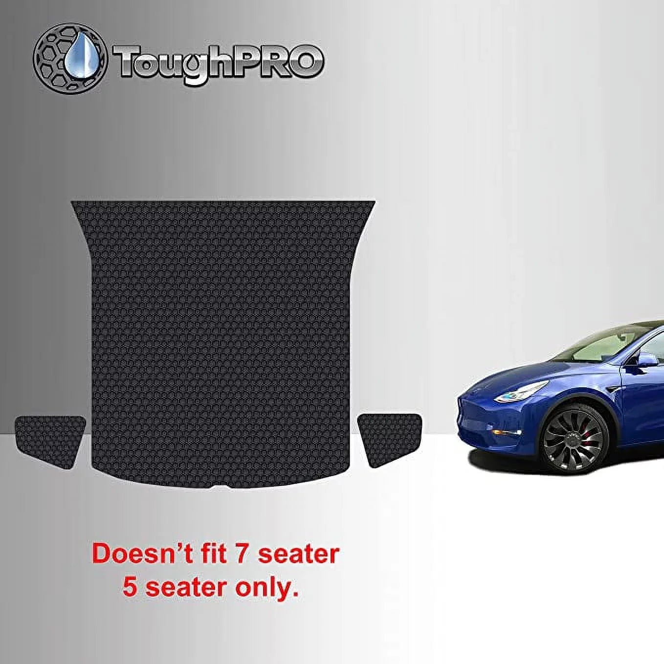 Cargo/Trunk TOUGHPRO All Seater Mats 2022 Custom Heavy Fit Compatible Y 5 with climate Duty Model Tesla Accessories