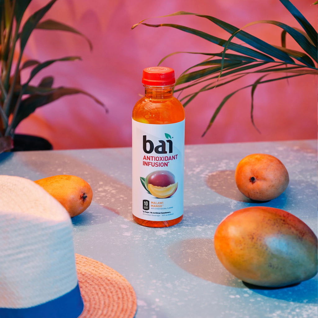 Pack Antioxidant Bai Oz, Bottles Drink, Infused Fl Gluten-Free, 12 Malawi Mango, 18