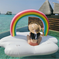 Kids Beach Toys Island Party Pool Decorations Swimming Giant for Pool Inflatable Summer Raft Float Rainbow Lounge Adults
