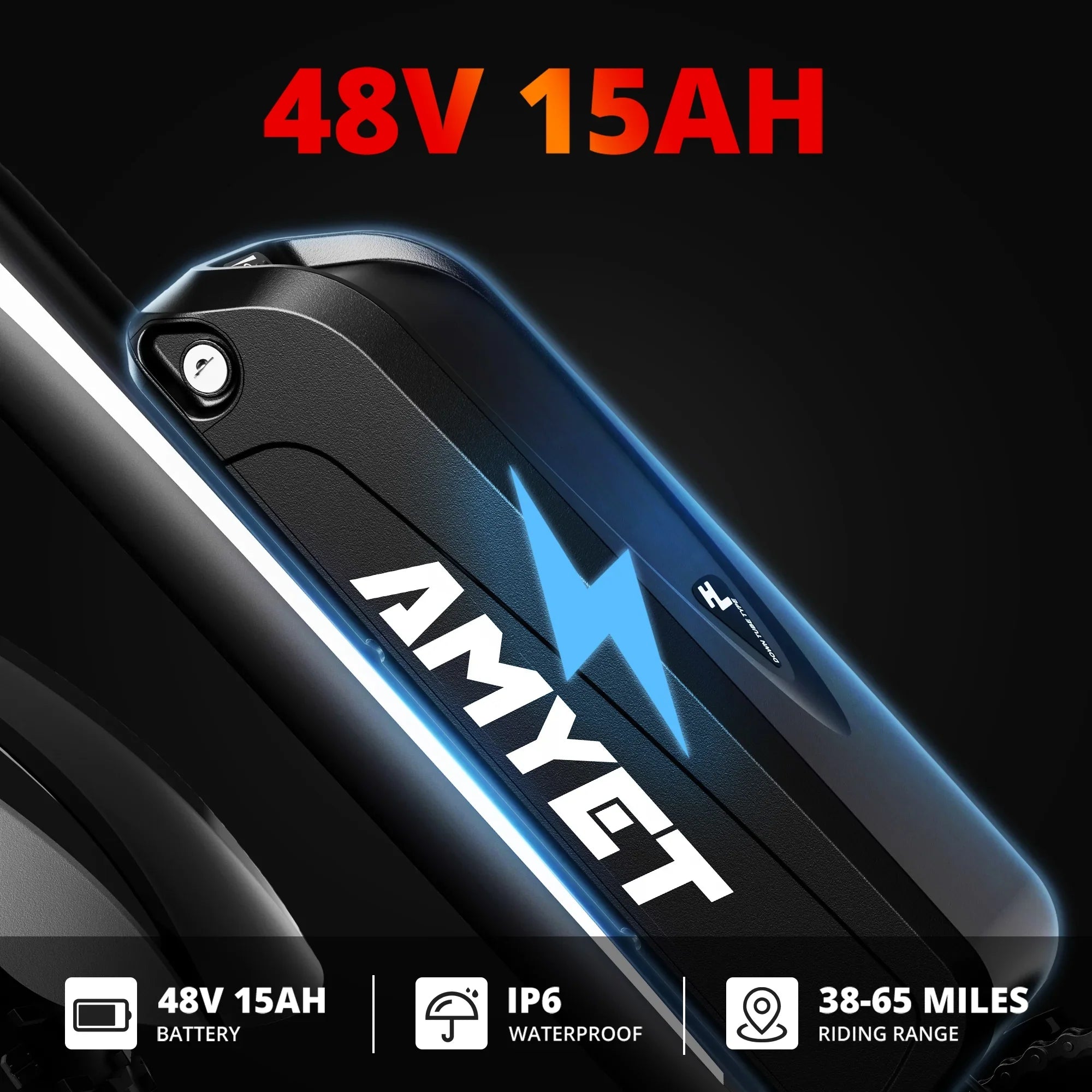 Removable with UL2849 15Ah Tire Electric Bicycle,Dual AMYET Absorber Shock Mountain Electric 48V Ebike Adults,750W &65 Commuter 7 Speed Bike for Bicycle Miles Gears,26" Fat Battery,19MPH EB26 Electric