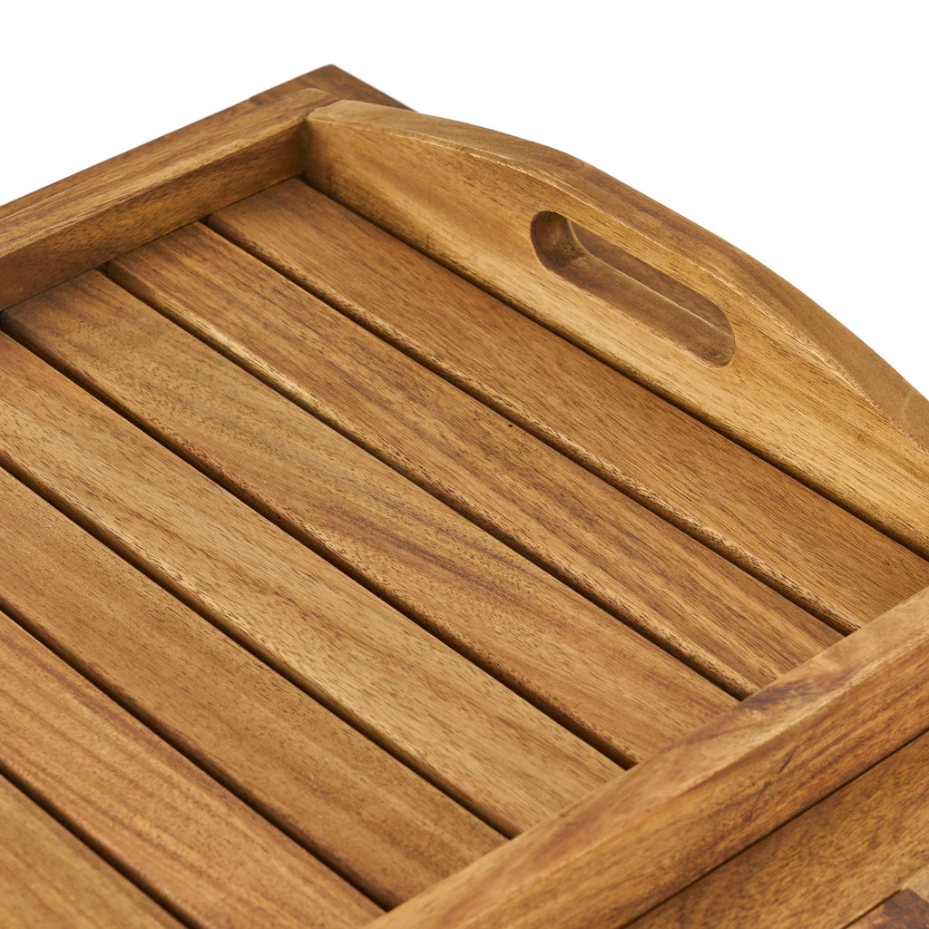 Indoor/exterior Studio Cart, Bar Kenilworth Wood Tiered GDF Natural Acacia 2